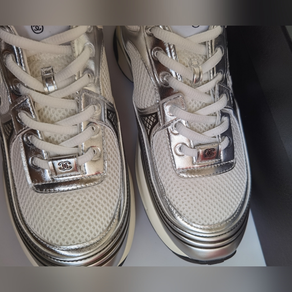 Chanel Silver Sneakers - Picture 7 of 13